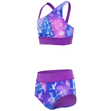 Nike Rainbow Cloud Dye Asymmetrical Top & High Waist Bikini Set, купальник детский