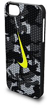 NIKE CAMO HARD PHONE CASE 5 BLACK/ANTHRACITE/WOLF GREY/VOLT, чехол для iPhone