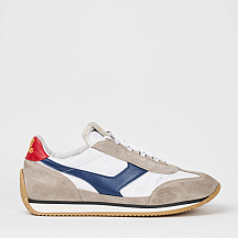 TRAINER '74 NH SUOLA M/B/N SUEDE/NYLON/VITELLO BIANCO/BLU/ROSSO, кроссовки