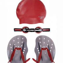 SPEEDO PERFORMANCE TRAINING PACK AU RED, набор для плавания